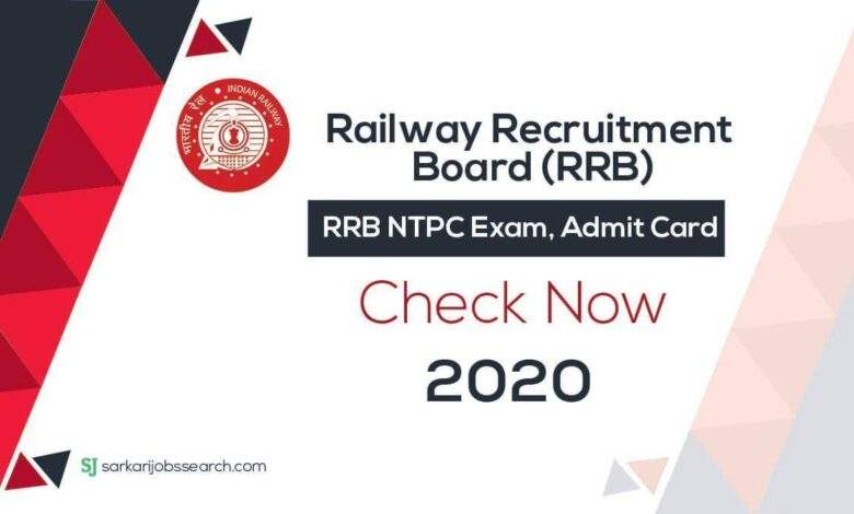 Railway RRB NTPC Exam Schedule 2020 1 Business Card Back Side Red -
