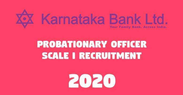 Karnataka Bank Scale I Admit Card 2020 1 Probationary Officer Scale I Recruitment -