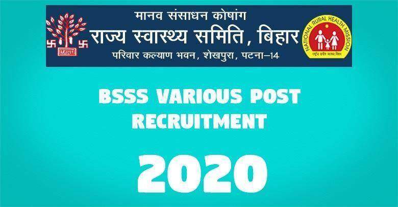 BSSS Executive and Other Post Online Form 2020 1 Recruitment -