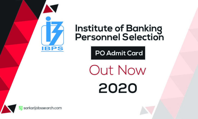 IBPS PO Admit Card 2020 Out: Download IBPS PO Prelims Hall Ticket 1 PO Admit Card -