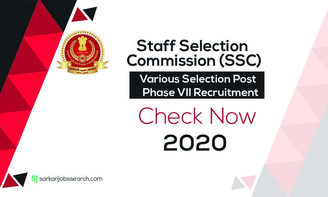 Various Selection Post Phase VII Recruitment -