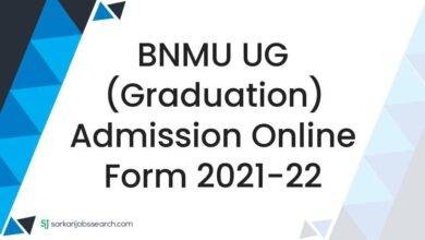 BNMU UG (Graduation) Admission Online Form 2021-22