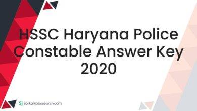 HSSC Haryana Police Constable Answer Key 2020
