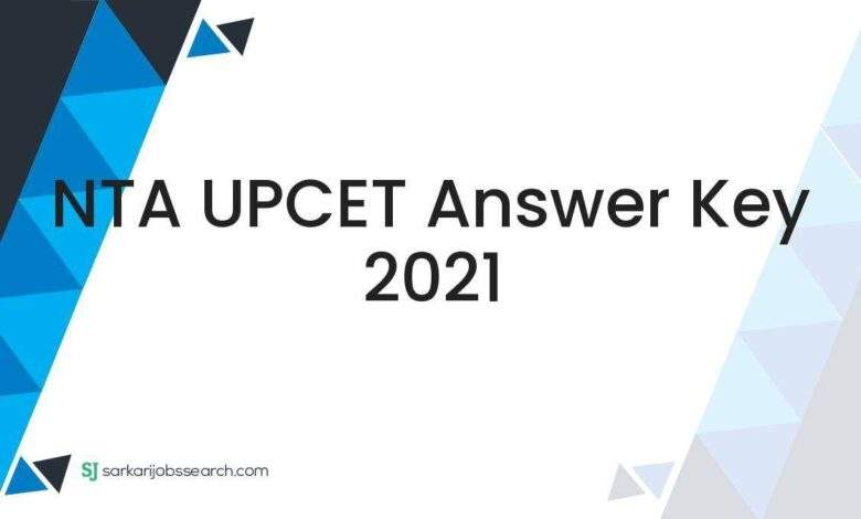 NTA UPCET Answer Key 2021 1 NTA UPCET Answer Key 2021
