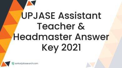 UPJASE Assistant Teacher & Headmaster Answer Key 2021