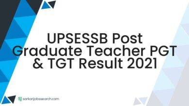 UPSESSB Post Graduate Teacher PGT & TGT Result 2021