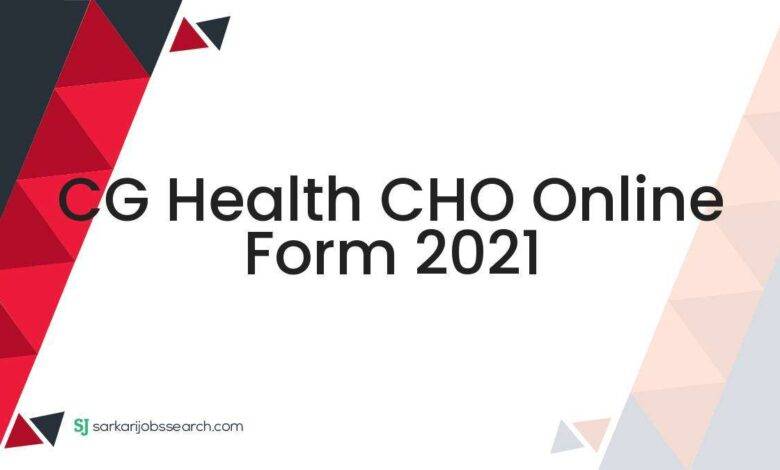 CG Health CHO Online Form 2021