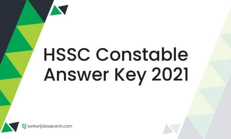 HSSC Constable Answer Key 2021 1 HSSC Constable Answer Key 2021