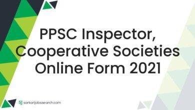 PPSC Inspector, Cooperative Societies Online Form 2021