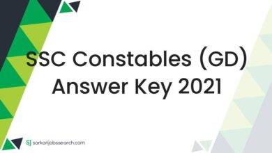 SSC Constables (GD) Answer Key 2021