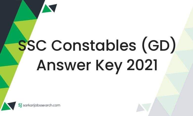 SSC Constables (GD) Answer Key 2021