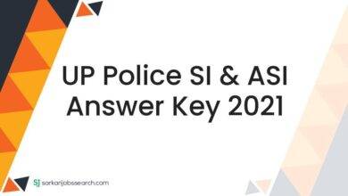 UP Police SI & ASI Answer Key 2021