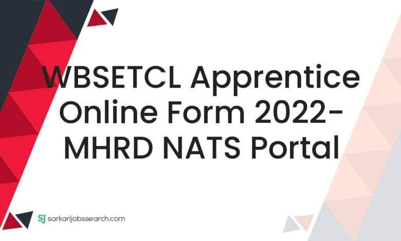 WBSETCL Apprentice Online Form 2022- MHRD NATS Portal 1 WBSETCL Apprentice Online Form 2022- MHRD NATS Portal