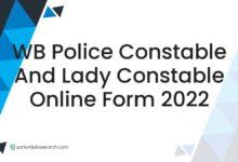 WB Police Constable And Lady Constable Online Form 2022