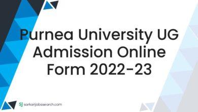 Purnea University UG Admission Online Form 2022-23