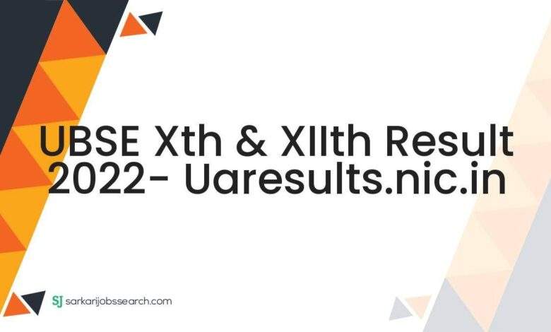 UBSE Xth & XIIth Result 2022- uaresults.nic.in 1 UBSE Xth & XIIth Result 2022- uaresults.nic.in