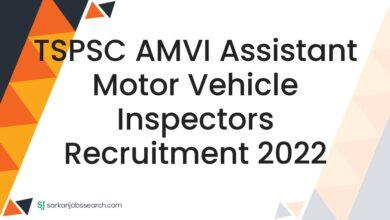 TSPSC AMVI Assistant Motor Vehicle Inspectors Recruitment 2022