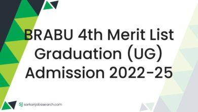 BRABU 4th Merit List Graduation (UG) Admission 2022-25