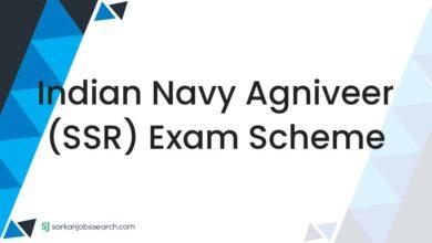 Indian Navy Agniveer (SSR) Exam Scheme