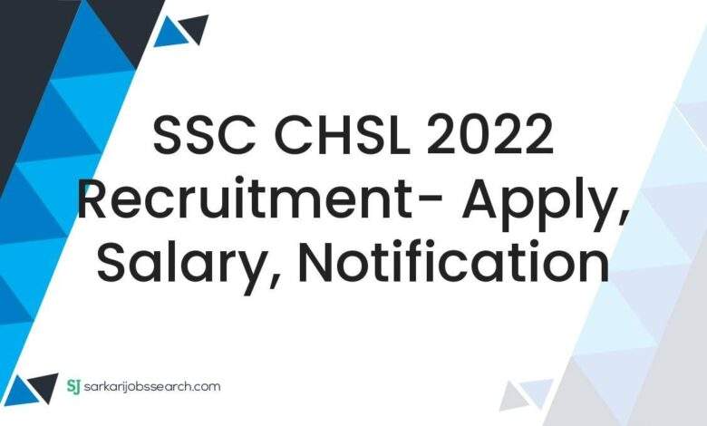SSC CHSL 2022 Recruitment- Apply, Salary, Notification 1 SSC CHSL 2022 Recruitment- Apply, Salary, Notification