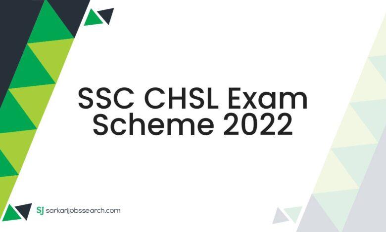SSC CHSL Exam Scheme 2022